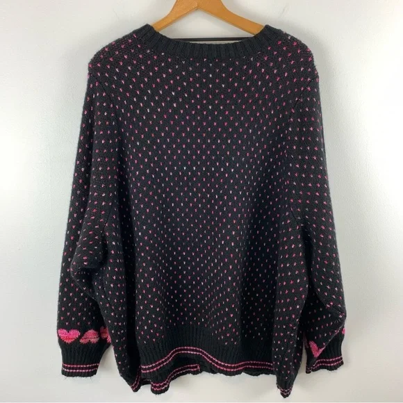 Torrid Cardigan Drop Shoulder V-Neck Button Front Sweater With Hearts Size 5X - Picture 9 of 15